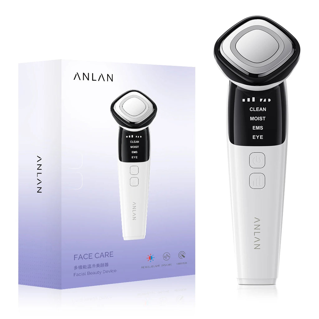 ANLAN EMS masseur Facial Lifting du visage LED Photon nettoyage en profondeur yeux peau rides suppression chaleur Vibration soins de la peau dispositif de beauté