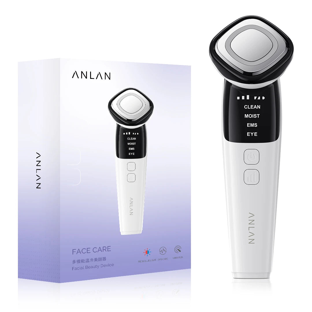 ANLAN EMS masseur Facial Lifting du visage LED Photon nettoyage en profondeur yeux peau rides suppression chaleur Vibration soins de la peau dispositif de beauté