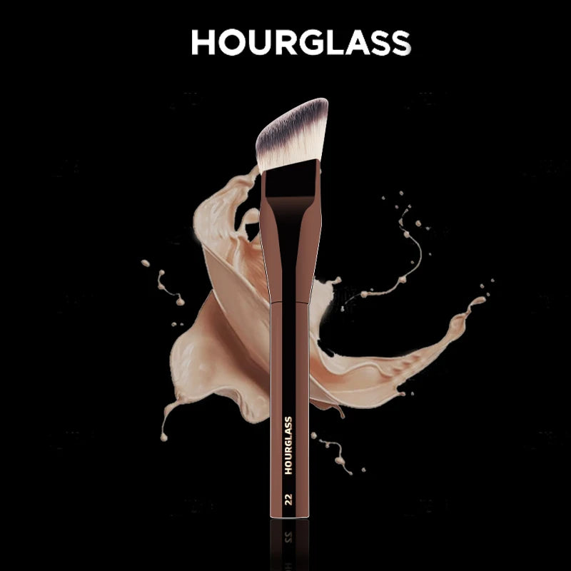 HOURGLASS pinceaux de fond de teint liquide coudés fond de teint crème brosse Blush brosse Base maquillage outil-022