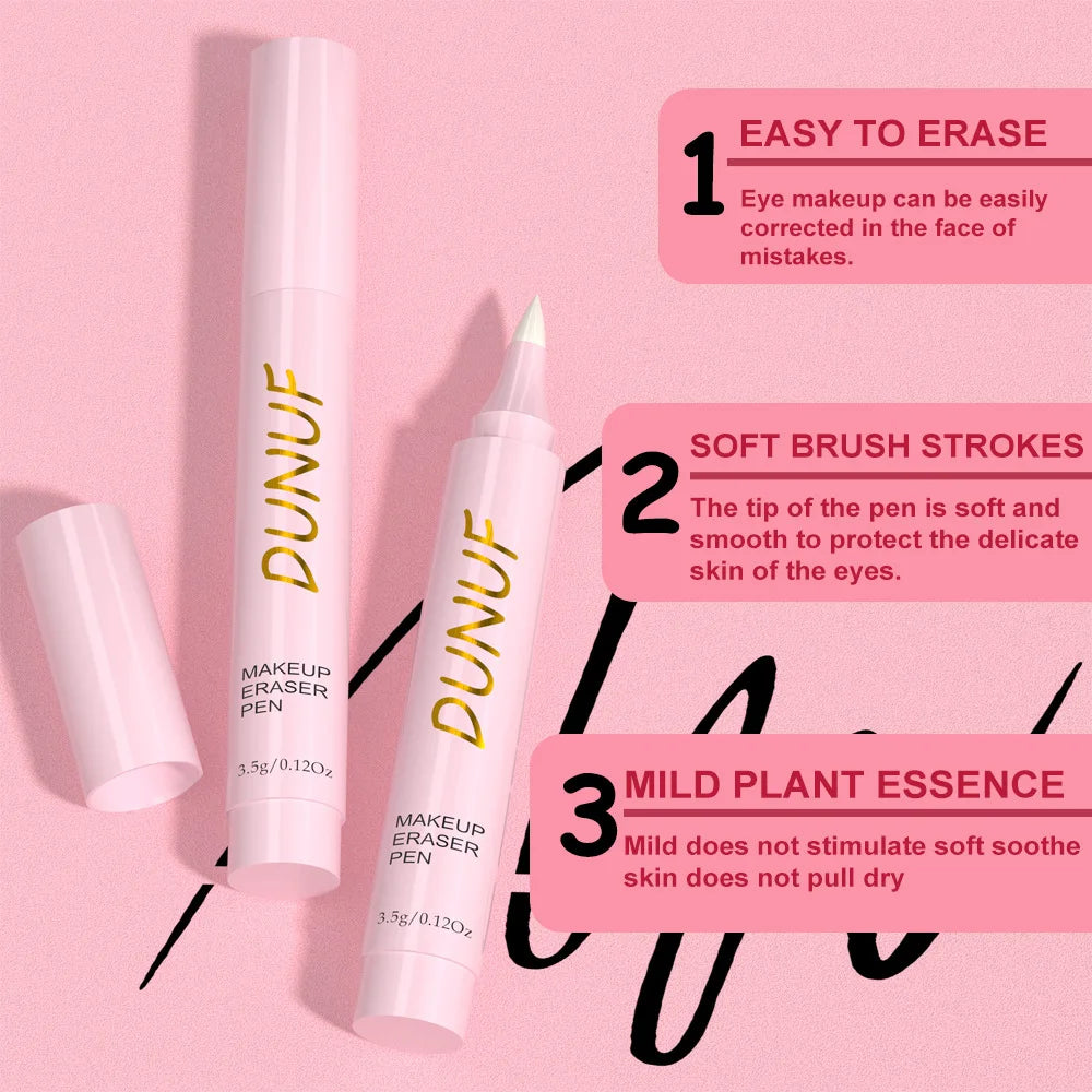 Stylo gomme de maquillage pour lèvres, yeux, outil de nettoyage des pores du visage, crayon dissolvant doux, formule sans traction, soins de la peau indispensables