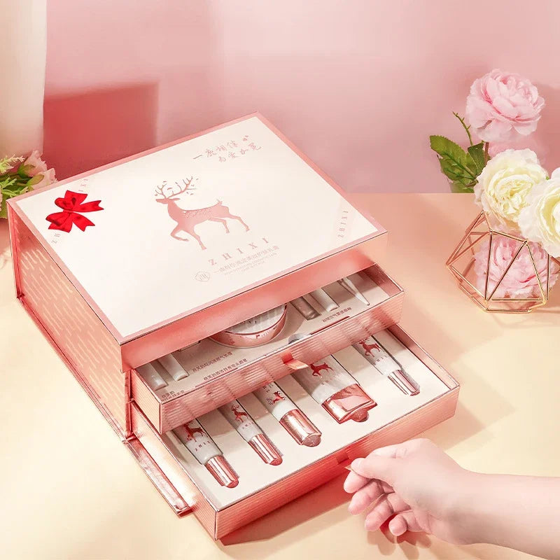 Coffret de maquillage pour femme, boîte mystère complète, rouge à lèvres, fard à barrage, coffret cadeau, inviter le maquillage, produits de soins de la peau, cosmétiques chauds, 20 pièces