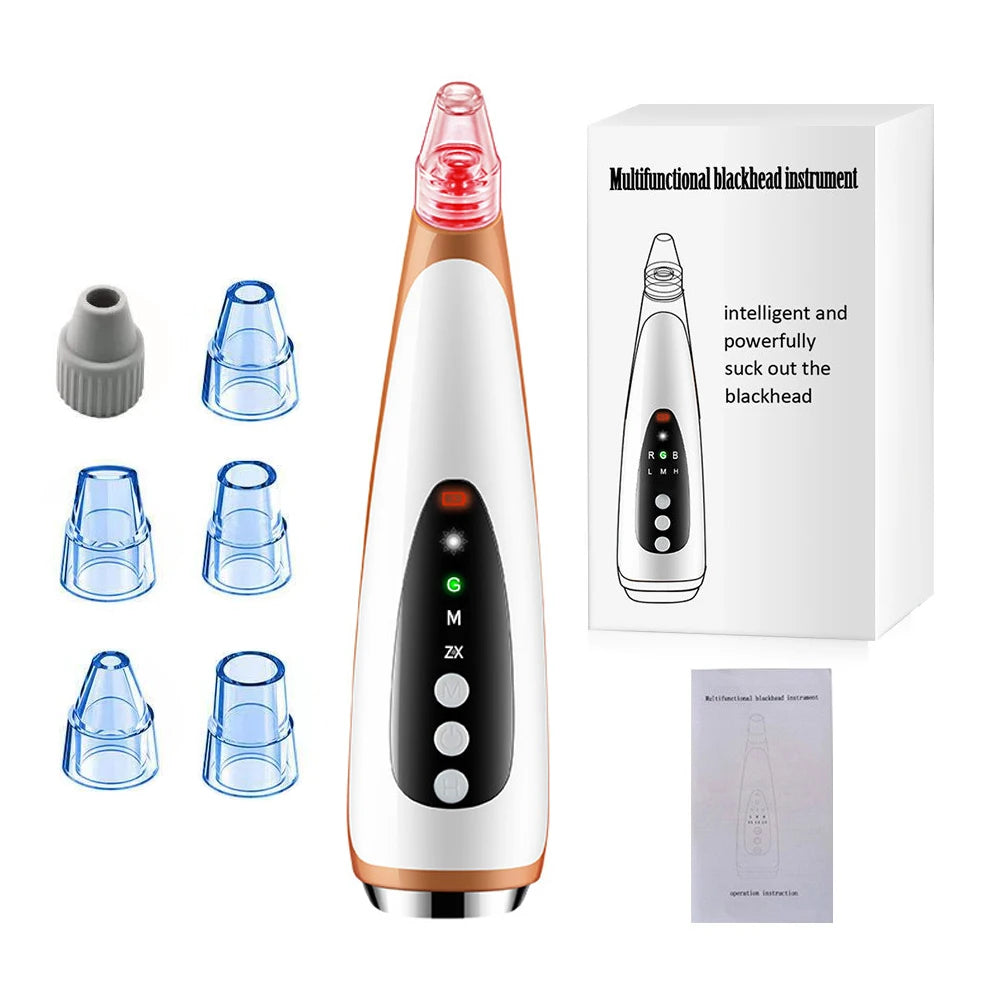 Dissolvant électrique de points noirs et nettoyeur de pores, dispositif Facial de traitement de l'acné avec raffermissement de la peau pour un nettoyage en profondeur des outils de soins de la peau