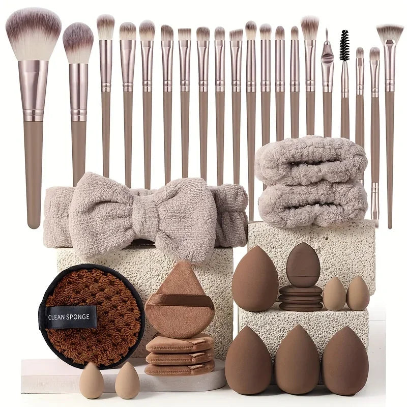 Ensemble d'outils de maquillage, grandes et petites éponges de beauté pour une application et un retrait de maquillage impeccables, ensemble complet d'outils, 20/40 pièces