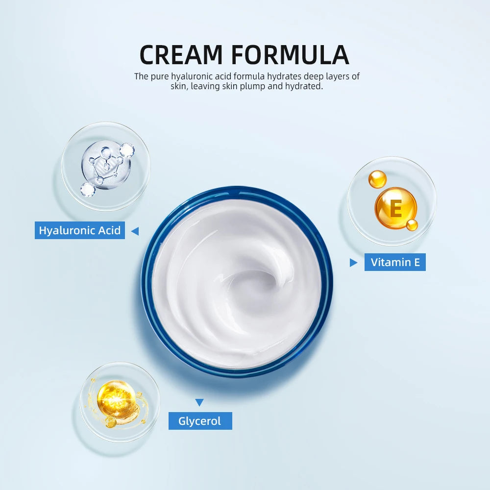 Crème Gel à l'acide hyaluronique, hydratante pour le visage, pour hydrate et lisse, peau Extra sèche, nourrissante, améliore la sécheresse, Lotion pour le visage