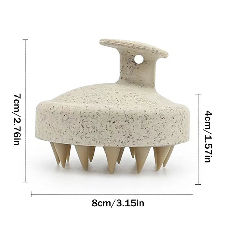 Brosse de lavage des cheveux TPE + paille de blé, brosse de lavage des cheveux, brosse de tête du cuir chevelu, peigne anti-démangeaison, brosse de Massage, outil de coiffure