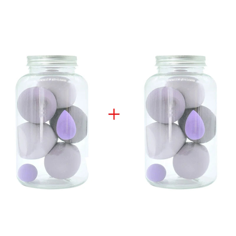 Éponge de maquillage en forme d'œuf pour femme, coussin de fond de teint, mélangeur de poudre, bouffée cosmétique, outil de beauté, accessoires de maquillage, 4 pièces