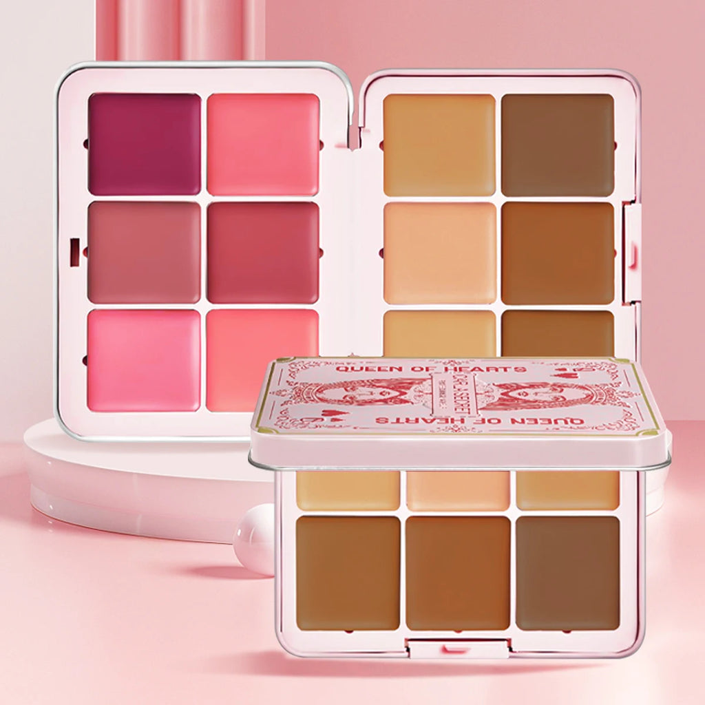 Palette de correcteurs et de fard à joues 12 couleurs Palette de rouge de maquillage de contour mat et surbrillance