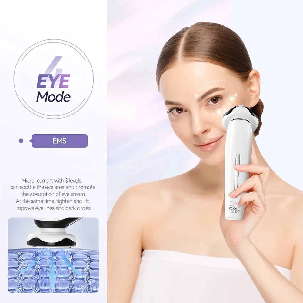 ANLAN EMS masseur Facial Lifting du visage LED Photon nettoyage en profondeur yeux peau rides suppression chaleur Vibration soins de la peau dispositif de beauté