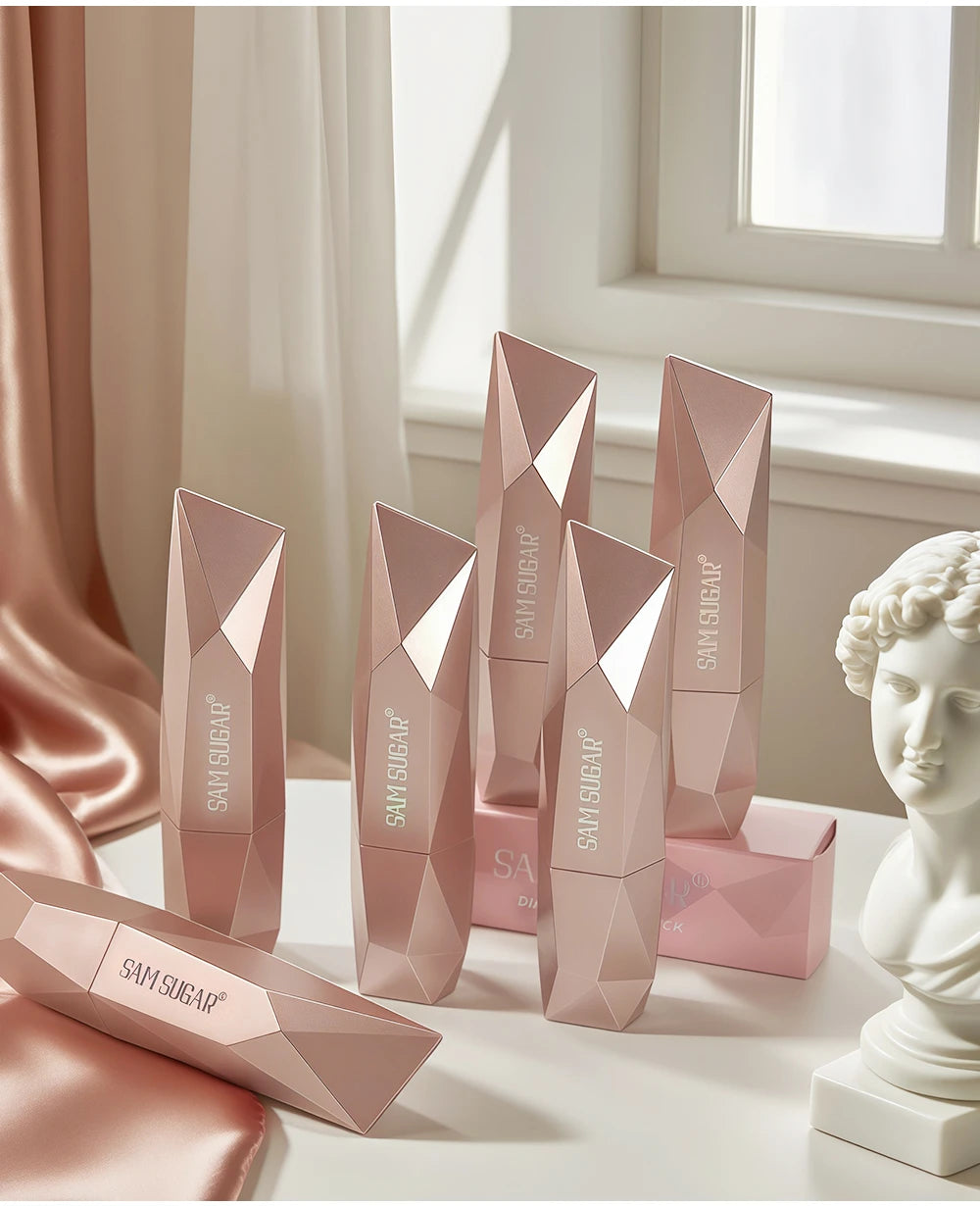 Rouge à lèvres métallique polygone, paillettes longue durée, Orange, rouge, hydratant, lumineux, scintillant, brillant, maquillage