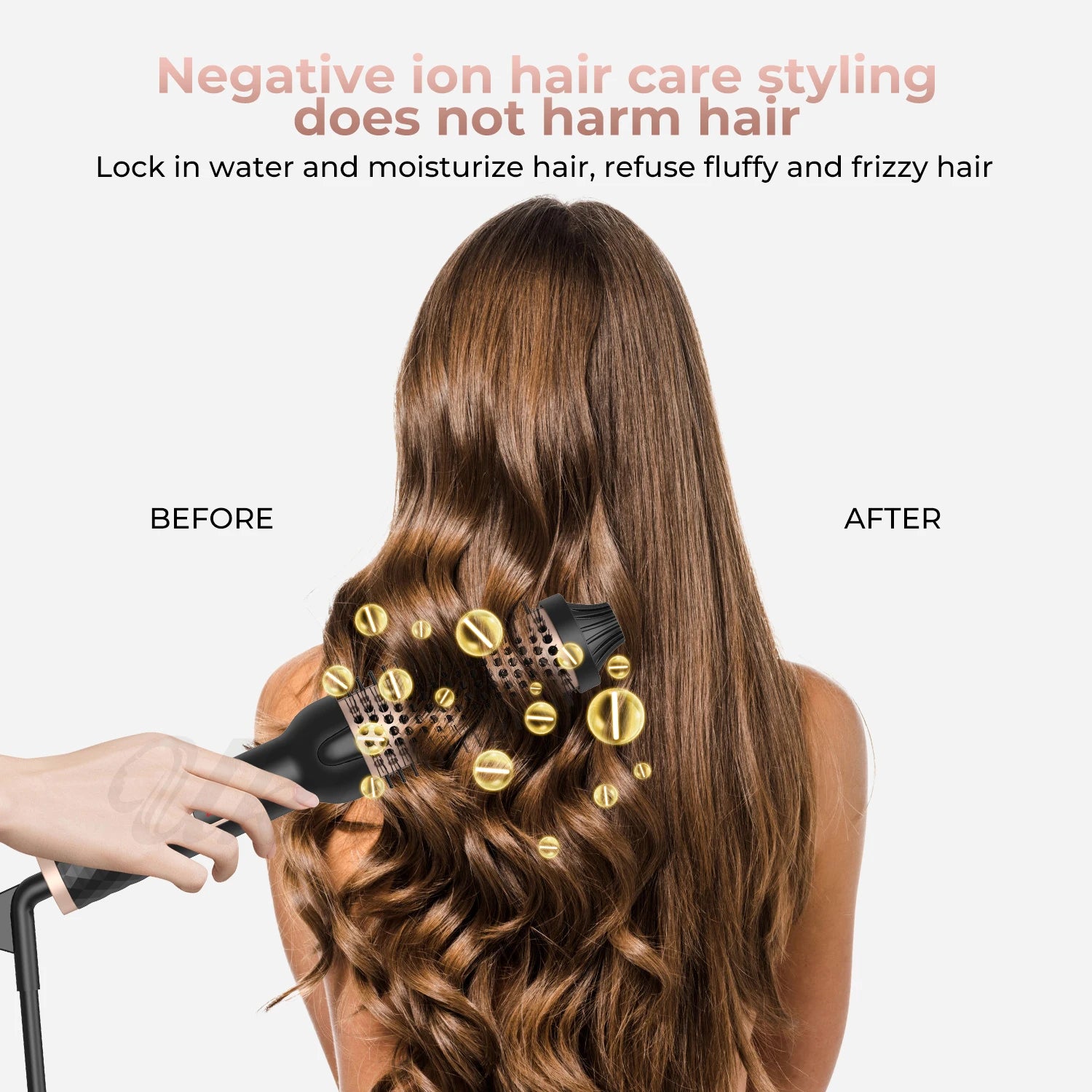 Brosse thermique chauffante pour bigoudi, fer à friser, brosse ronde métropolitaine, brosse volumisante, peigne à lisser en céramique, 1.5 pouces