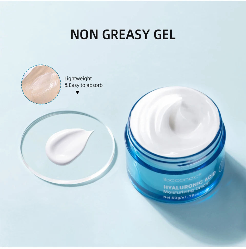Crème Gel à l'acide hyaluronique, hydratante pour le visage, pour hydrate et lisse, peau Extra sèche, nourrissante, améliore la sécheresse, Lotion pour le visage
