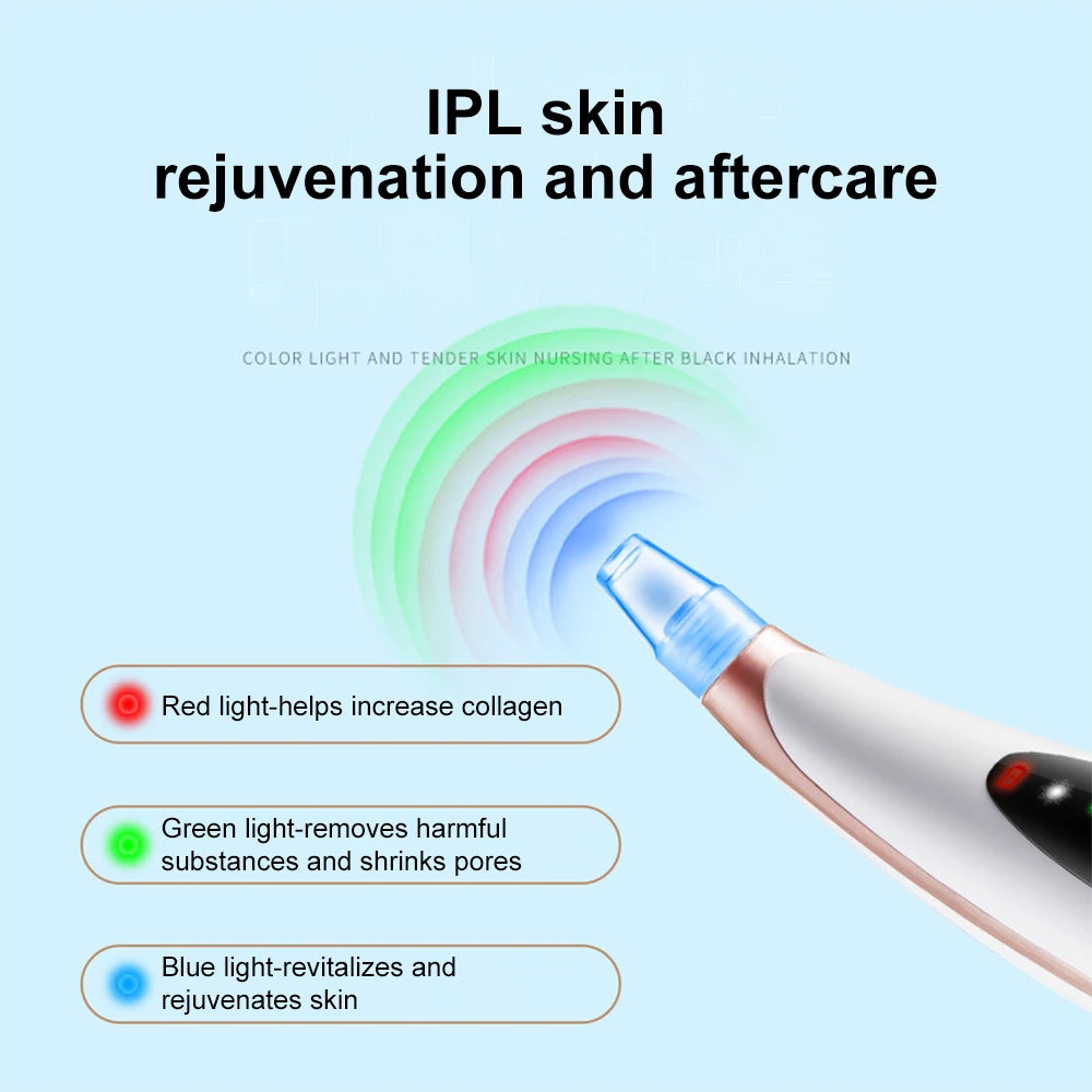 Dissolvant électrique de points noirs et nettoyeur de pores, dispositif Facial de traitement de l'acné avec raffermissement de la peau pour un nettoyage en profondeur des outils de soins de la peau