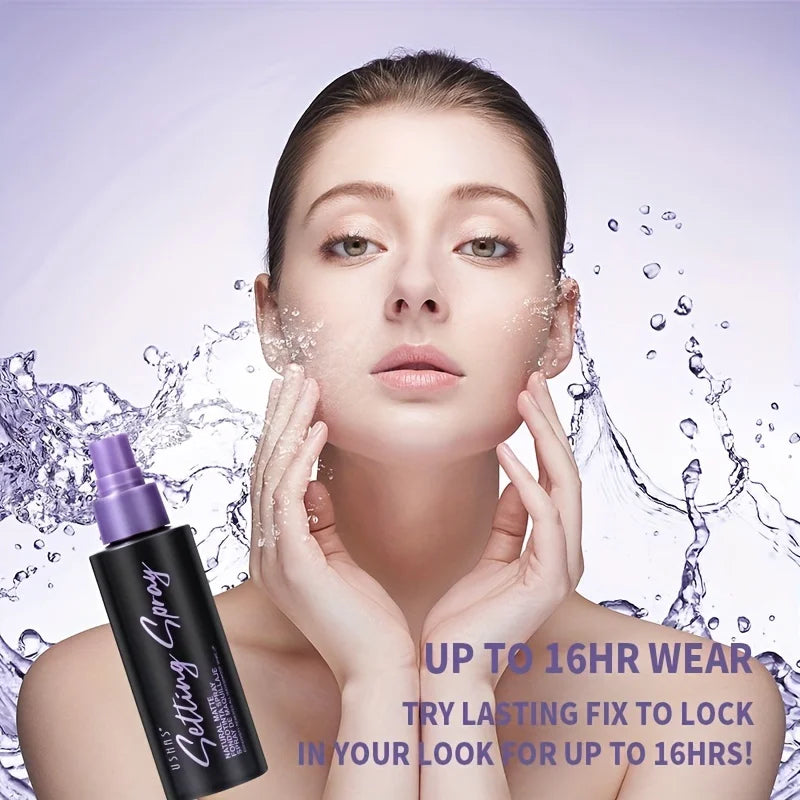 USHAS – Spray de maquillage imperméable, longue durée, contrôle de l'huile, hydratant, mat, Non collant, fixateur de fond de teint
