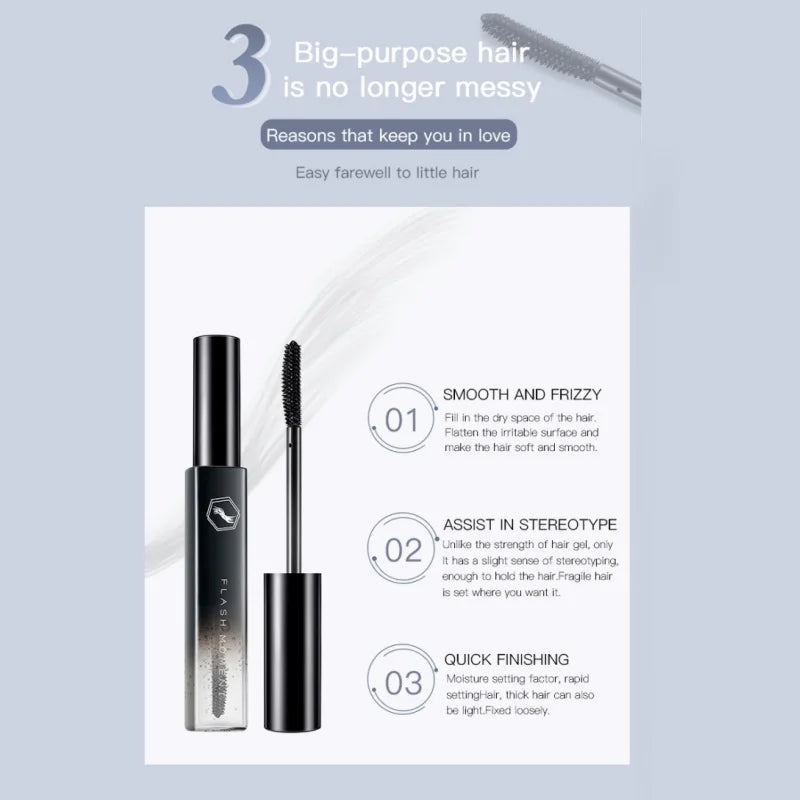 Flyaway cheveux tamisant baume lissage cheveux cassés fixateur crème cheveux façonnage Gel coiffant rapide fixe Anti-frisottis Flyaway bâton de cheveux