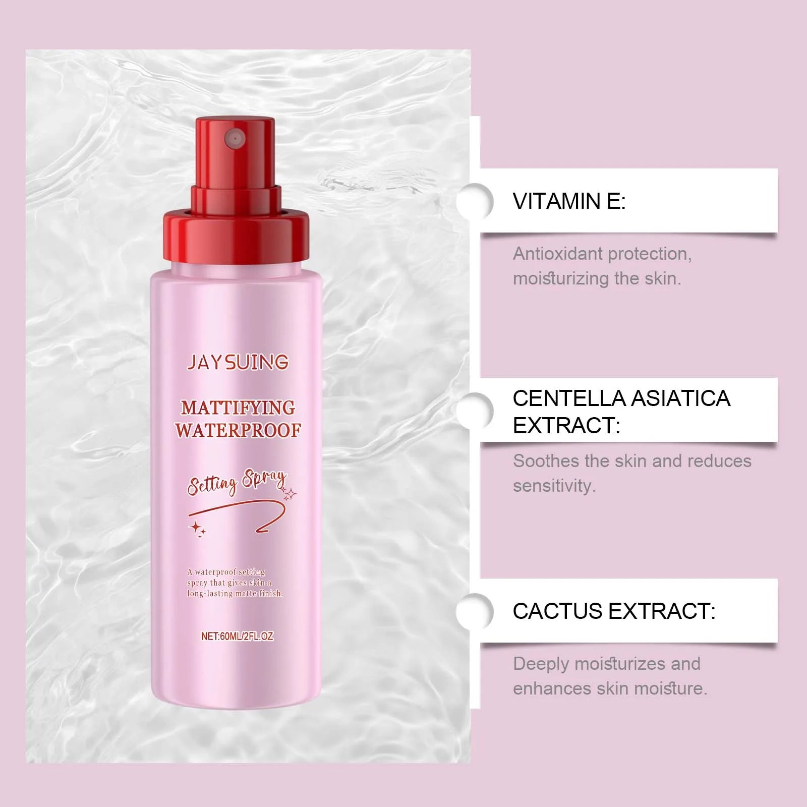 Spray fixateur de maquillage imperméable, hydratant pour le visage, contrôle durable de l'huile, mat naturel, rafraîchissant, Spray fixateur de maquillage