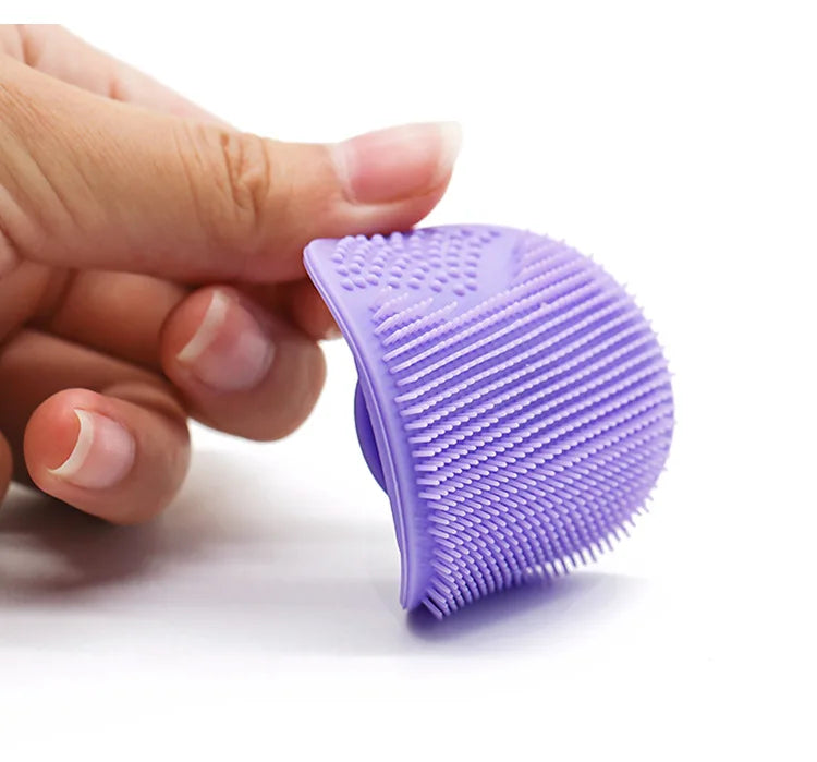 Brosse de lavage du visage en Silicone, nettoyage des Pores, shampoing pour bébé, brosse de bain pour bébé, cheveux doux, peigne rond, usage domestique