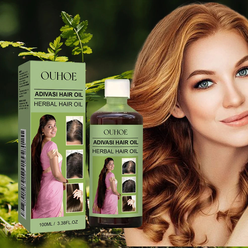 1/2 pièces 100ml huile de croissance des cheveux inde Adivasi soins capillaires à base de plantes réparation au romarin endommagé hydrater hydrater le cuir chevelu réduire les pellicules