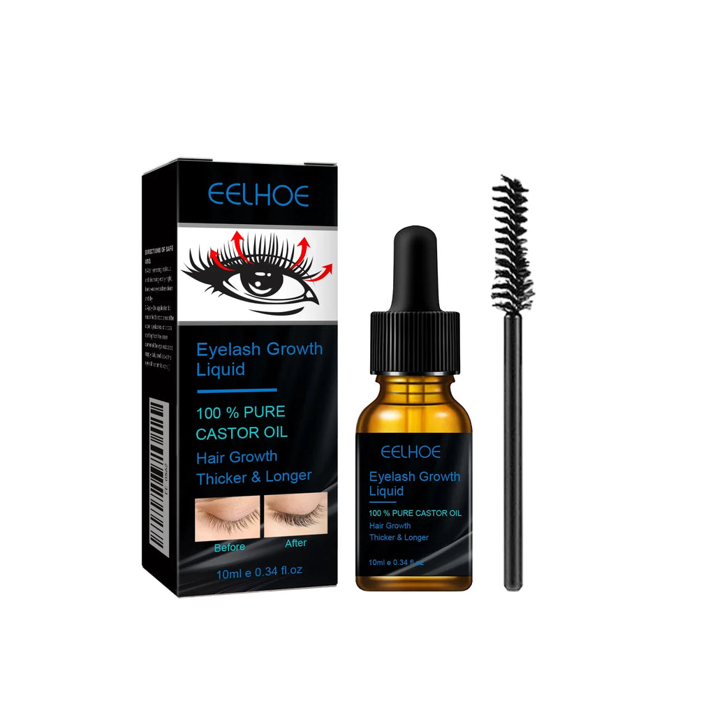 Sourcils naturel épais mince Curl Curl humide naturel huile de ricin croissance liquide sérum Extension cils produit de maquillage féminin
