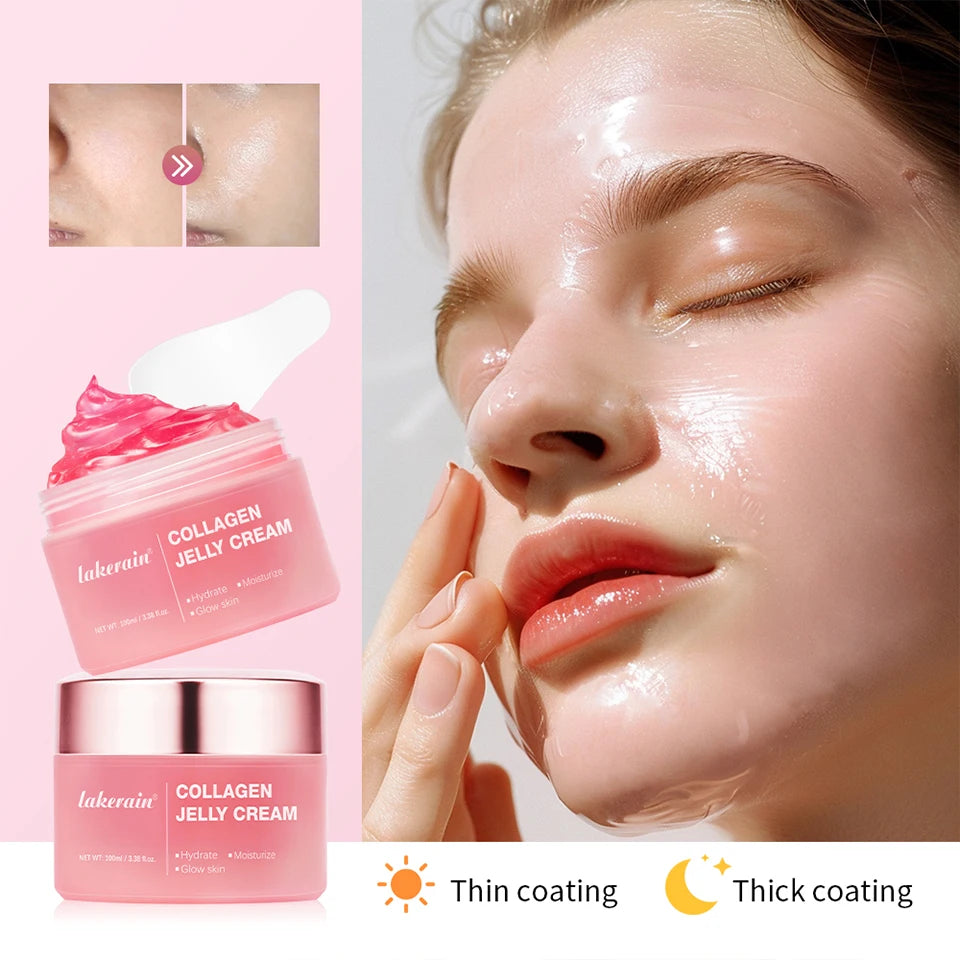 Crème hydratante à la gelée de collagène, Niacinamide, collagène hydrolysé, raffermissant, apaisant, Anti-âge, fermeté, hydratation, soins pour la peau