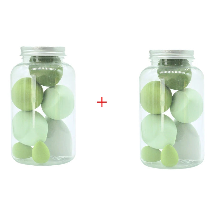 Éponge de maquillage en forme d'œuf pour femme, coussin de fond de teint, mélangeur de poudre, bouffée cosmétique, outil de beauté, accessoires de maquillage, 4 pièces