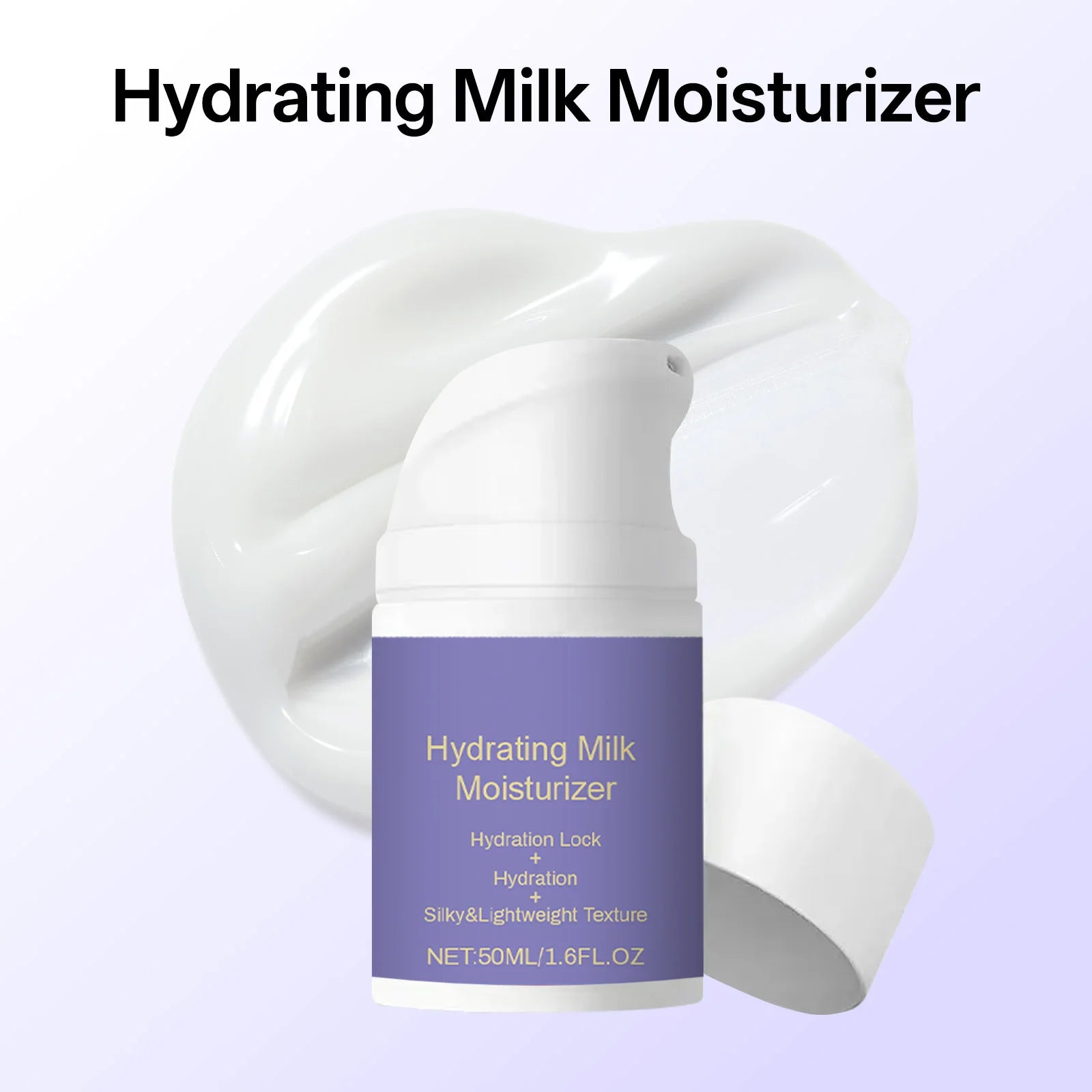 Lait hydratant hydratant 50 ml pour tous les types de peau Baume quotidien léger non gras avec beurre de karité et glycérine
