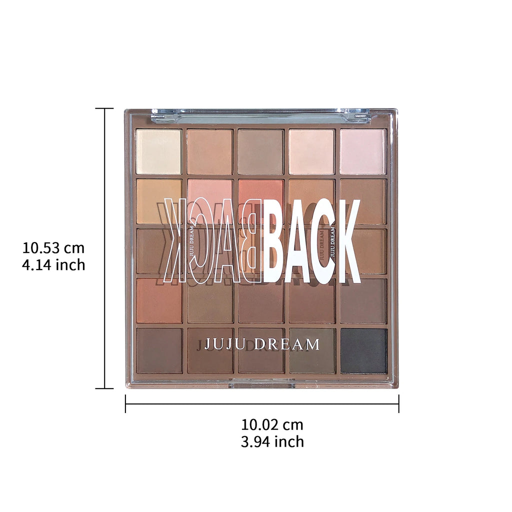 Palette de fards à paupières 25 couleurs, mat et scintillant, brun cochon nu, café chocolat, maquillage de scène quotidien pour fête d'étudiant