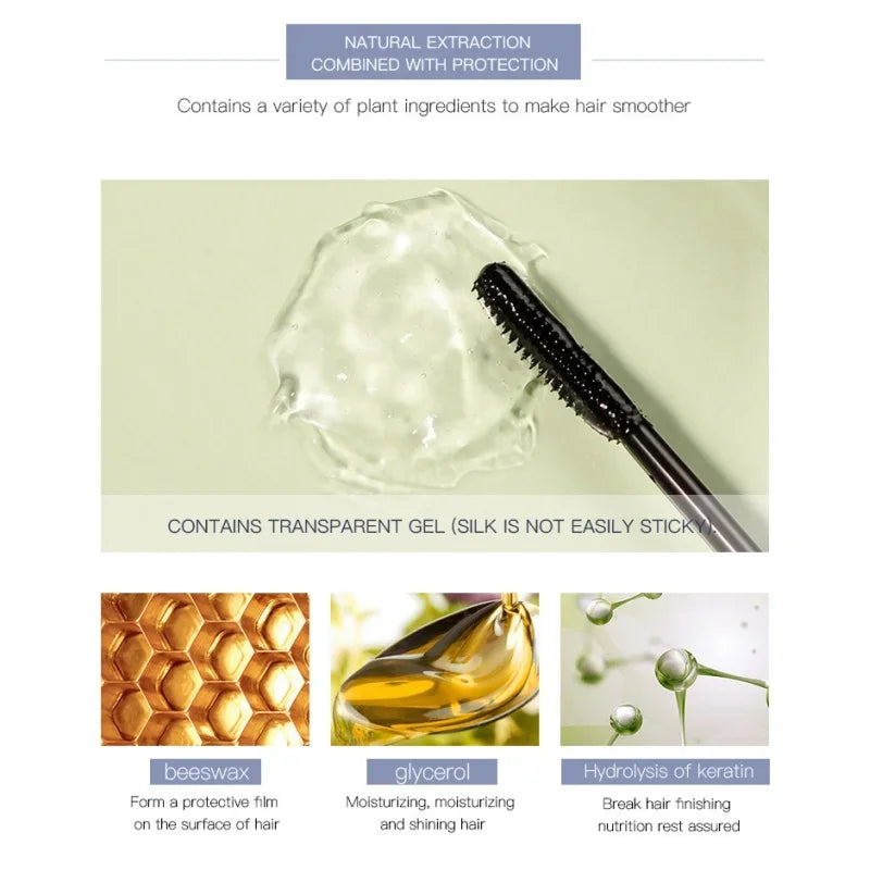 Flyaway cheveux tamisant baume lissage cheveux cassés fixateur crème cheveux façonnage Gel coiffant rapide fixe Anti-frisottis Flyaway bâton de cheveux