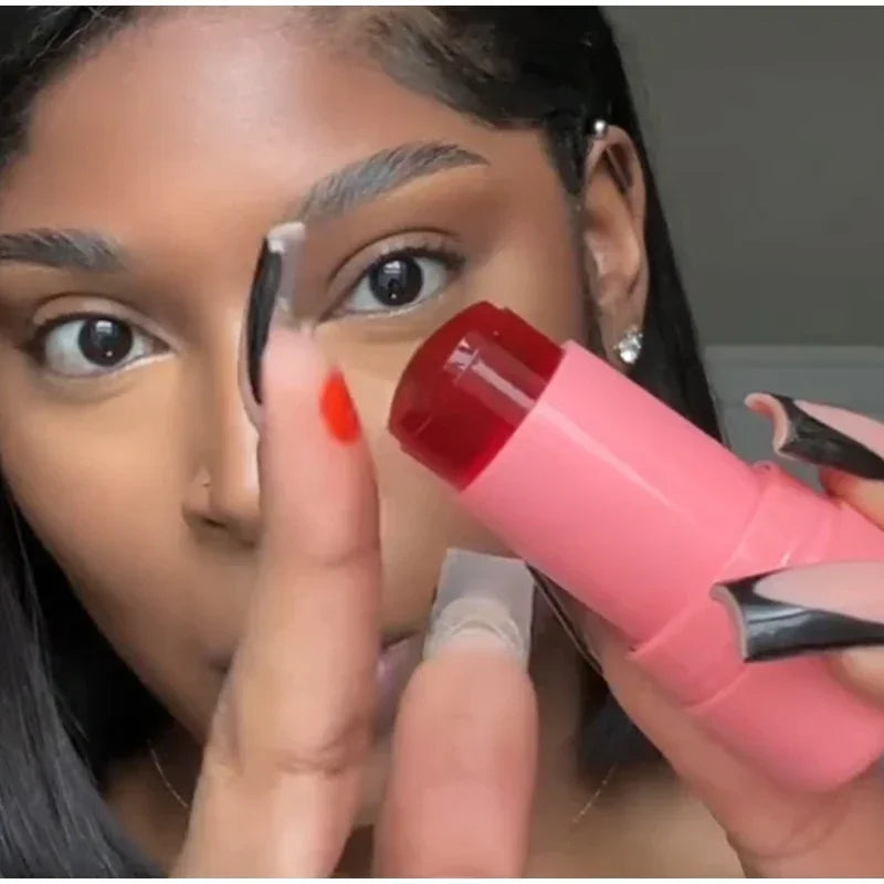 Baguette de fard à joues pour le visage 3 en 1, teinte MSI de lait, hydratant, longue durée, contour des joues, rouge à lèvres, autocollant, beauté, maquillage, 256 rouge