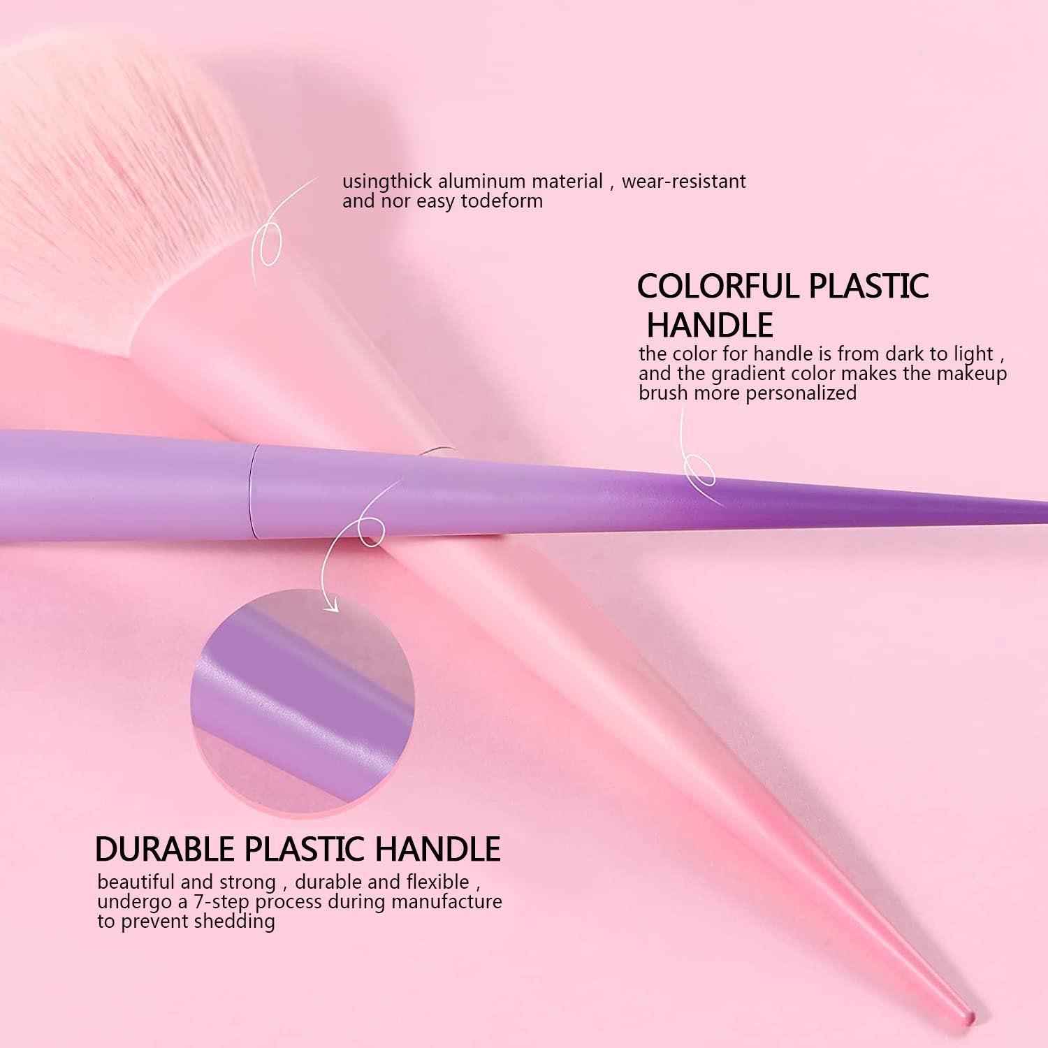 17 pinceaux de maquillage multicolores pinceaux de couleur ensemble de pinceaux de maquillage outils de maquillage ensemble complet