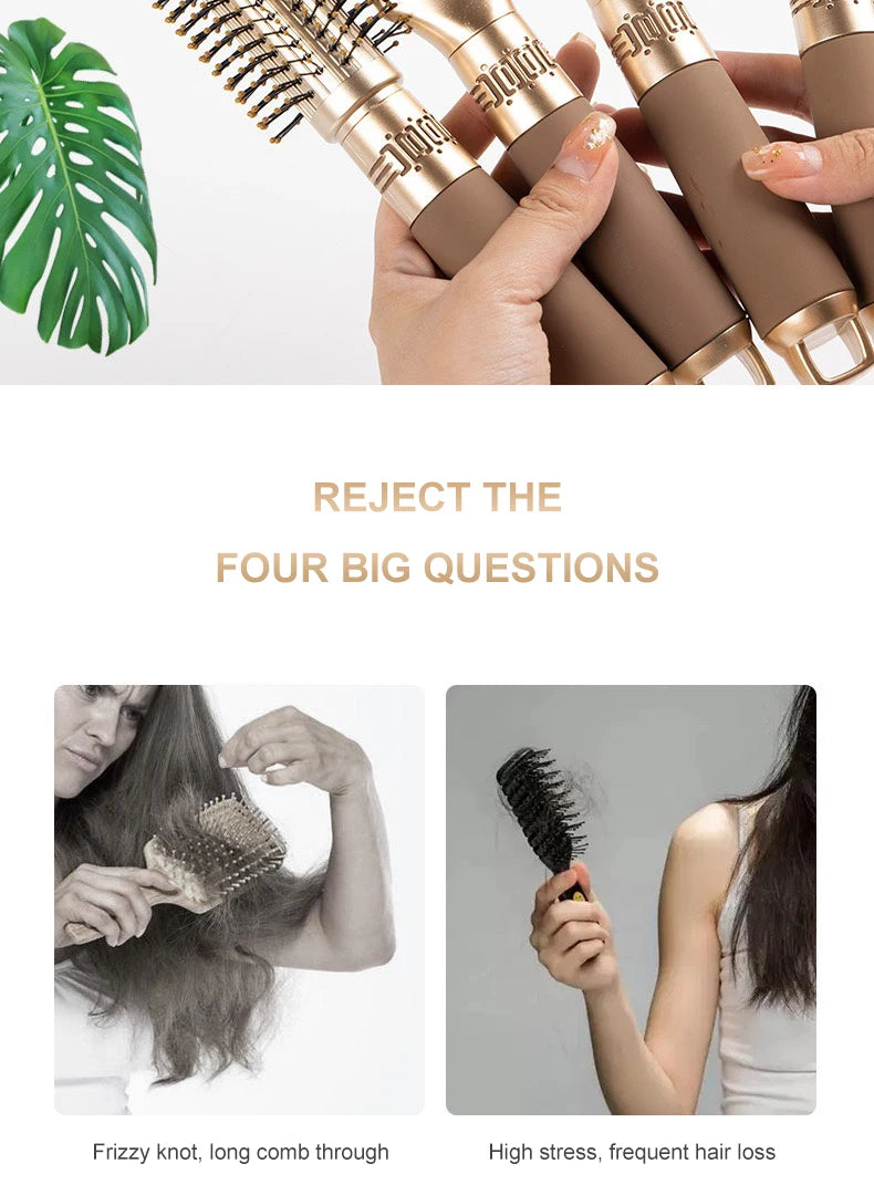 CALIYI cheveux Massage coussin d'air peigne brosse cuir chevelu brosse à cheveux démêlant antistatique Salon SPA coiffure outil de coiffure ovale rond