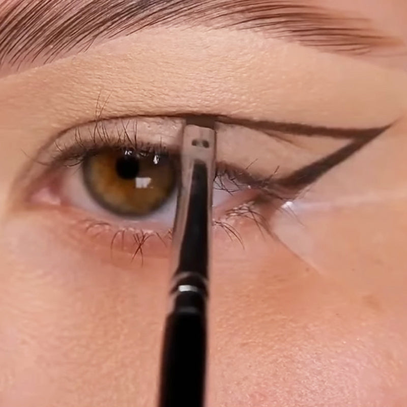 Karsyngirl 3 pièces/ensemble lame Eyeliner brosse à sourcils Portable plat fin Eye Liner sourcils Contour pinceaux de maquillage outil de maquillage