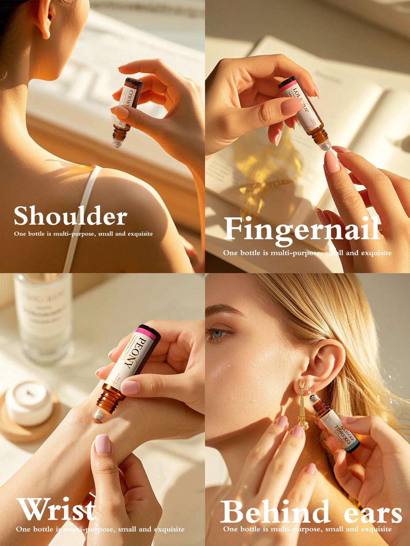 Huiles essentielles à rouleau de lavande 10ml, parfum pour femmes, huiles de Massage pour le corps, soins de la peau, cadeaux de vacances, soins des ongles hydratants