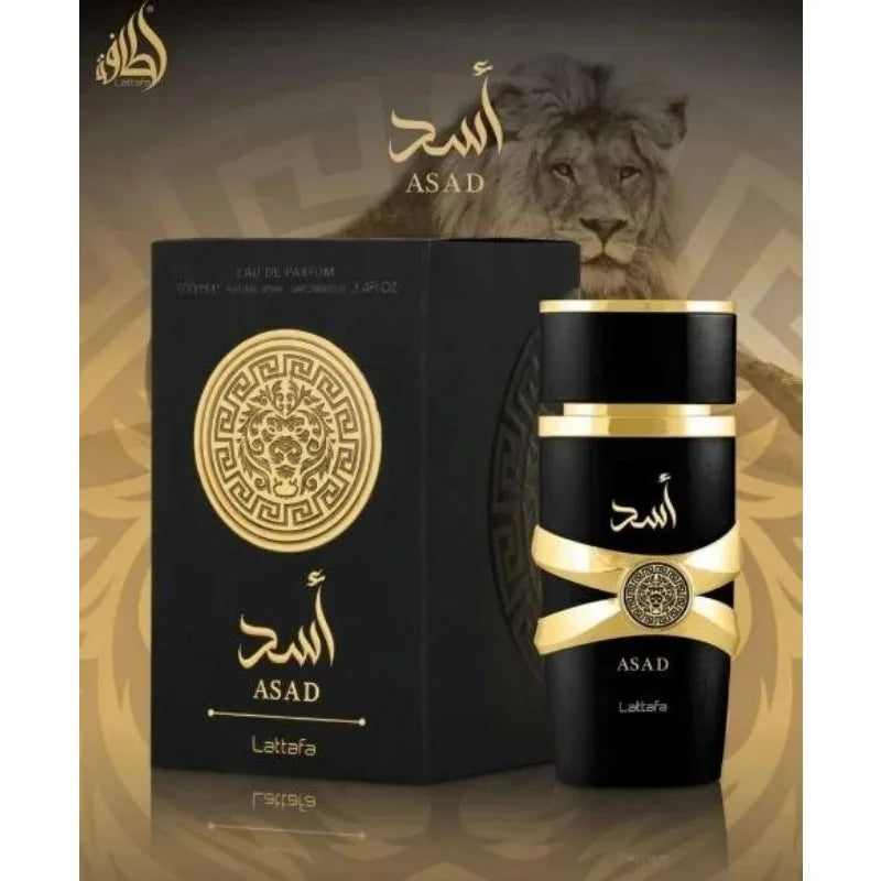 Lattafa Asad Eau de Parfum Spray 100ml parfums arabes originaux parfum Oriental durable phéromones parfum Cologne pour hommes cadeau