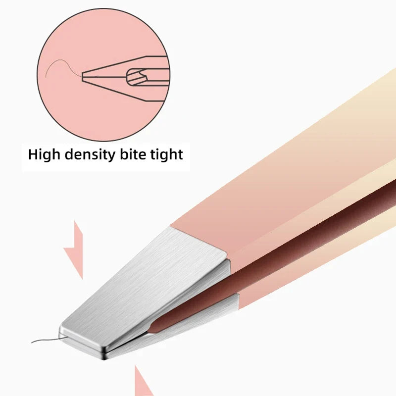 Ensemble de pincettes à sourcils dégradées, 4 pièces, pinces à sourcils en acier inoxydable, ensemble d'outils de beauté professionnels pour les poils du visage, la croissance intérieure