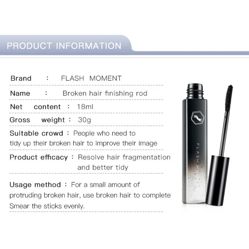 Flyaway cheveux tamisant baume lissage cheveux cassés fixateur crème cheveux façonnage Gel coiffant rapide fixe Anti-frisottis Flyaway bâton de cheveux