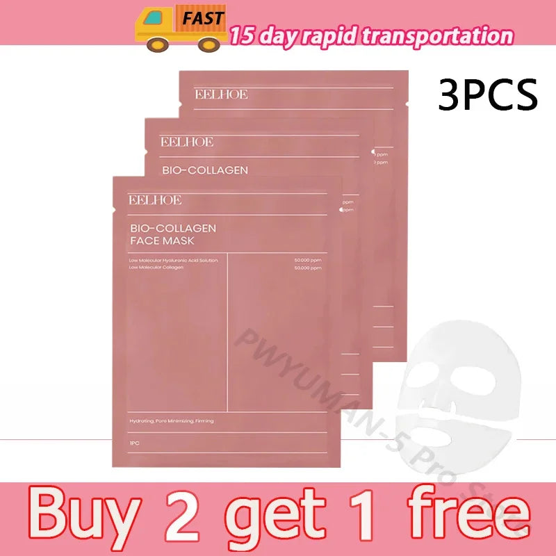 Masque facial au Bio collagène, rétrécit les Pores, hydratant en profondeur, masque de nuit, hydratant, rafraîchissant, éclaircissant, soins pour la peau, 1/3/5/10 pièces