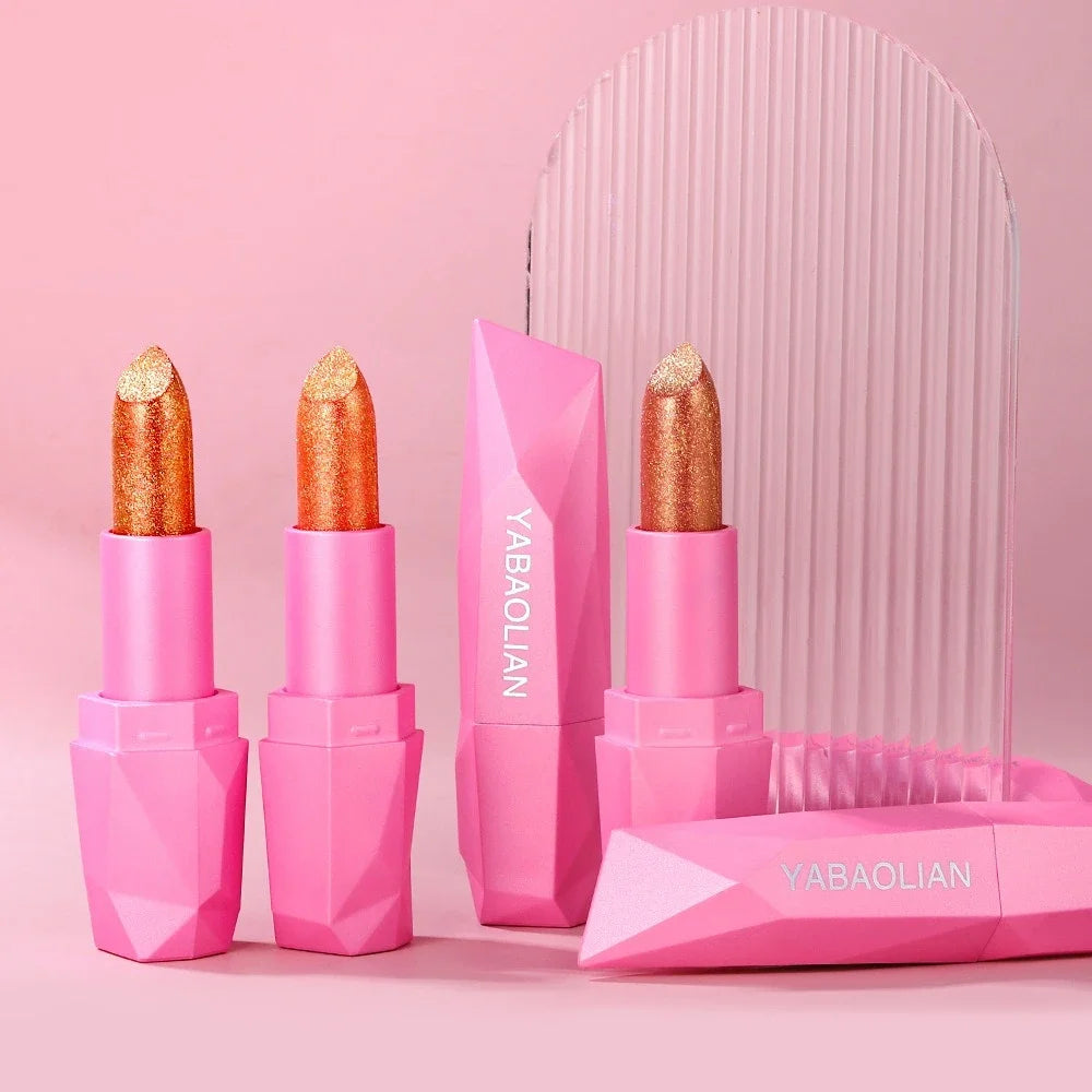 Rouge à lèvres doré à sable mouvant, 6 couleurs, à paillettes fines, hydratant, soyeux, sirène, auureate, maquillage imperméable longue durée pour les lèvres