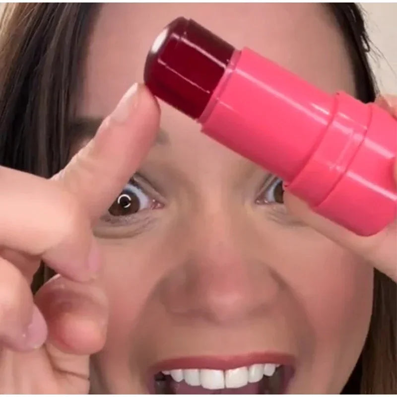 Baguette de fard à joues pour le visage 3 en 1, teinte MSI de lait, hydratant, longue durée, contour des joues, rouge à lèvres, autocollant, beauté, maquillage, 256 rouge