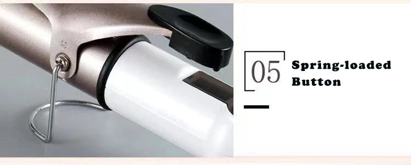 Fer à friser électrique professionnel, bigoudis en céramique, LCD, boucles à rouleaux, baguette ondulée, outils de coiffage à la mode