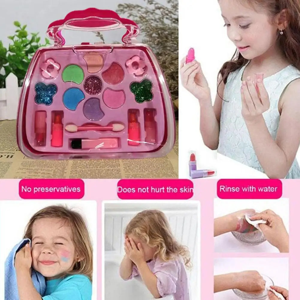 Kit de maquillage pour enfants pour filles, Kit de maquillage lavable pour enfants, jouets pour filles, Kit de maquillage pour petites filles réelles, maquillage de jeu de princesse