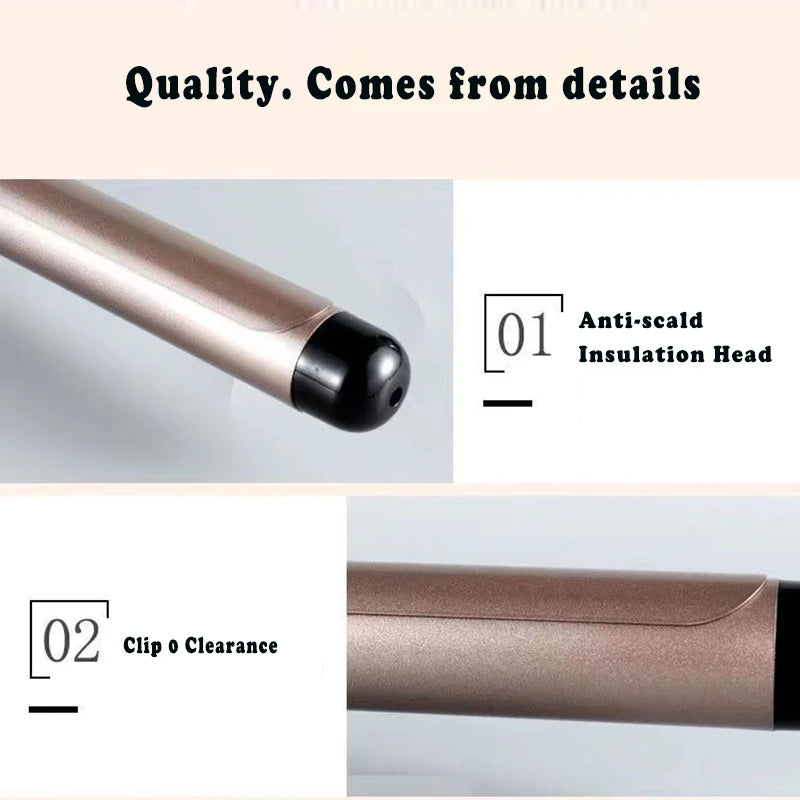 Fer à friser électrique professionnel, bigoudis en céramique, LCD, boucles à rouleaux, baguette ondulée, outils de coiffage à la mode