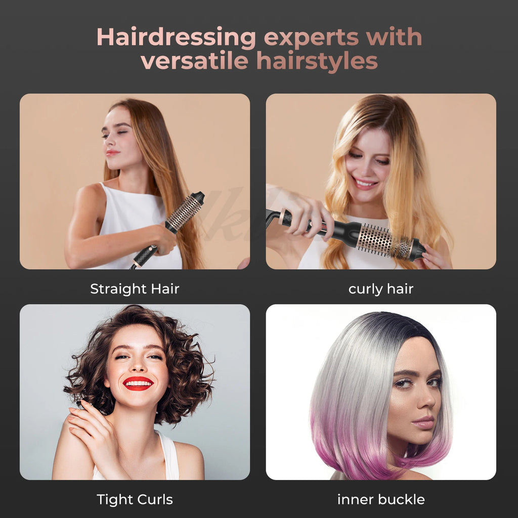 Brosse thermique chauffante pour bigoudi, fer à friser, brosse ronde métropolitaine, brosse volumisante, peigne à lisser en céramique, 1.5 pouces