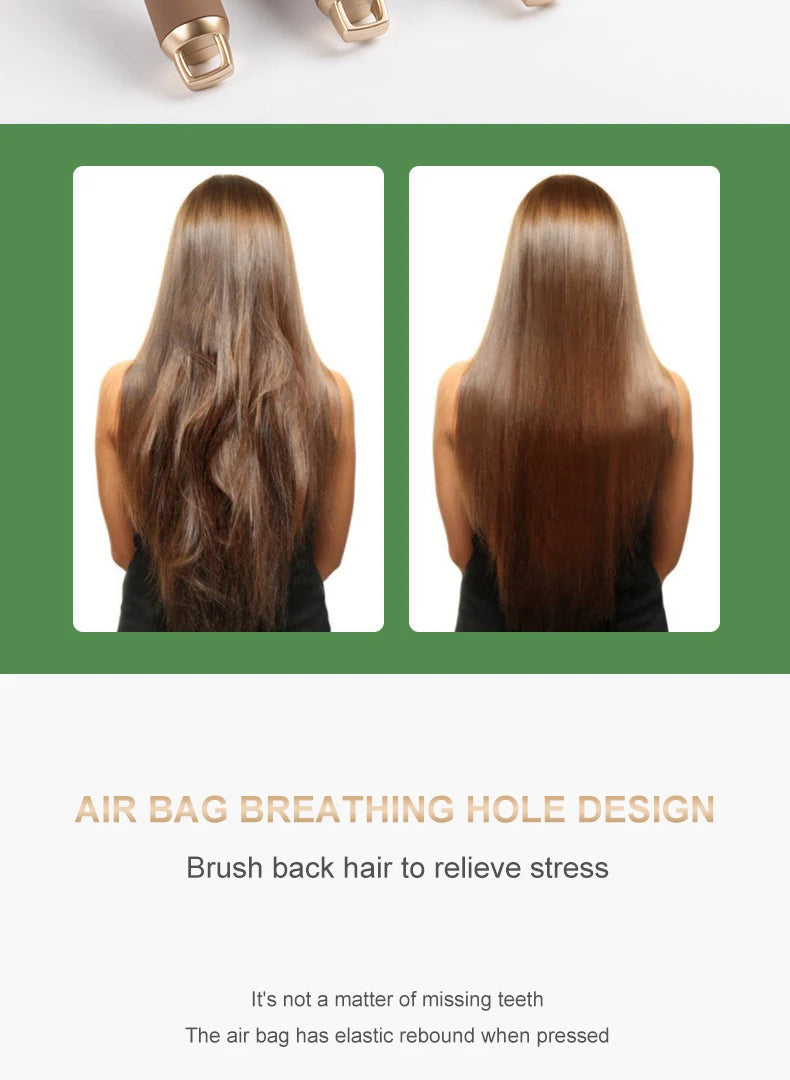 CALIYI cheveux Massage coussin d'air peigne brosse cuir chevelu brosse à cheveux démêlant antistatique Salon SPA coiffure outil de coiffure ovale rond