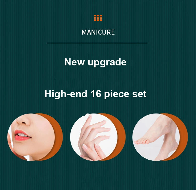 Ensemble de coupe-ongles en acier inoxydable, avec sac pliant, Kits de coupe de manucure, ciseaux, outil de maquillage et de beauté, 12 à 16 pièces/ensemble