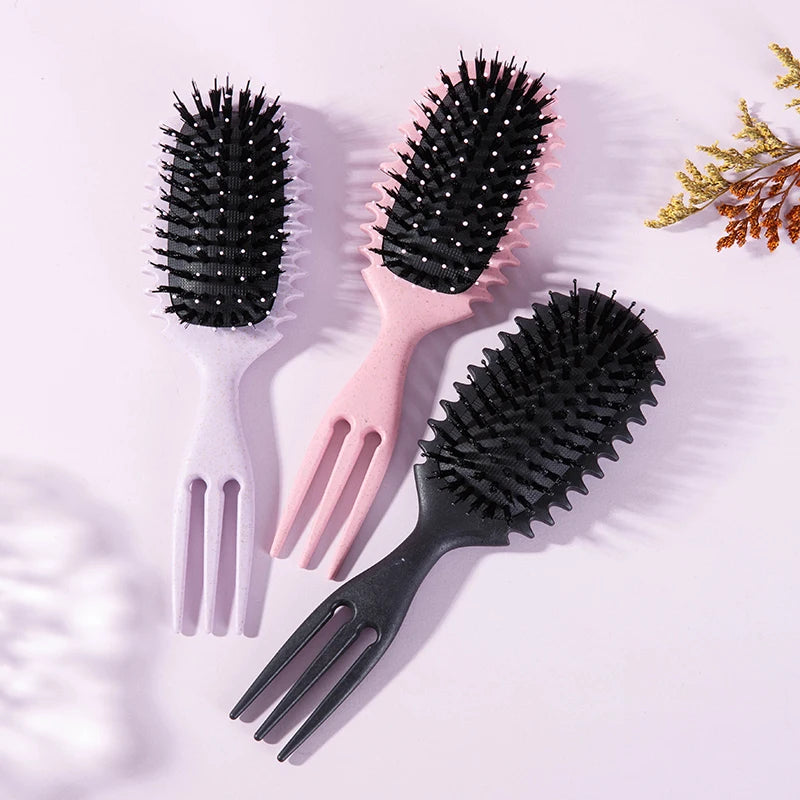 Brosse coiffante pour cheveux bouclés Candy Bursh: boucles définies sur cheveux mouillés, poils en Nylon, peigne démêlant et volumateur pour tous les types de cheveux, 1 pièce