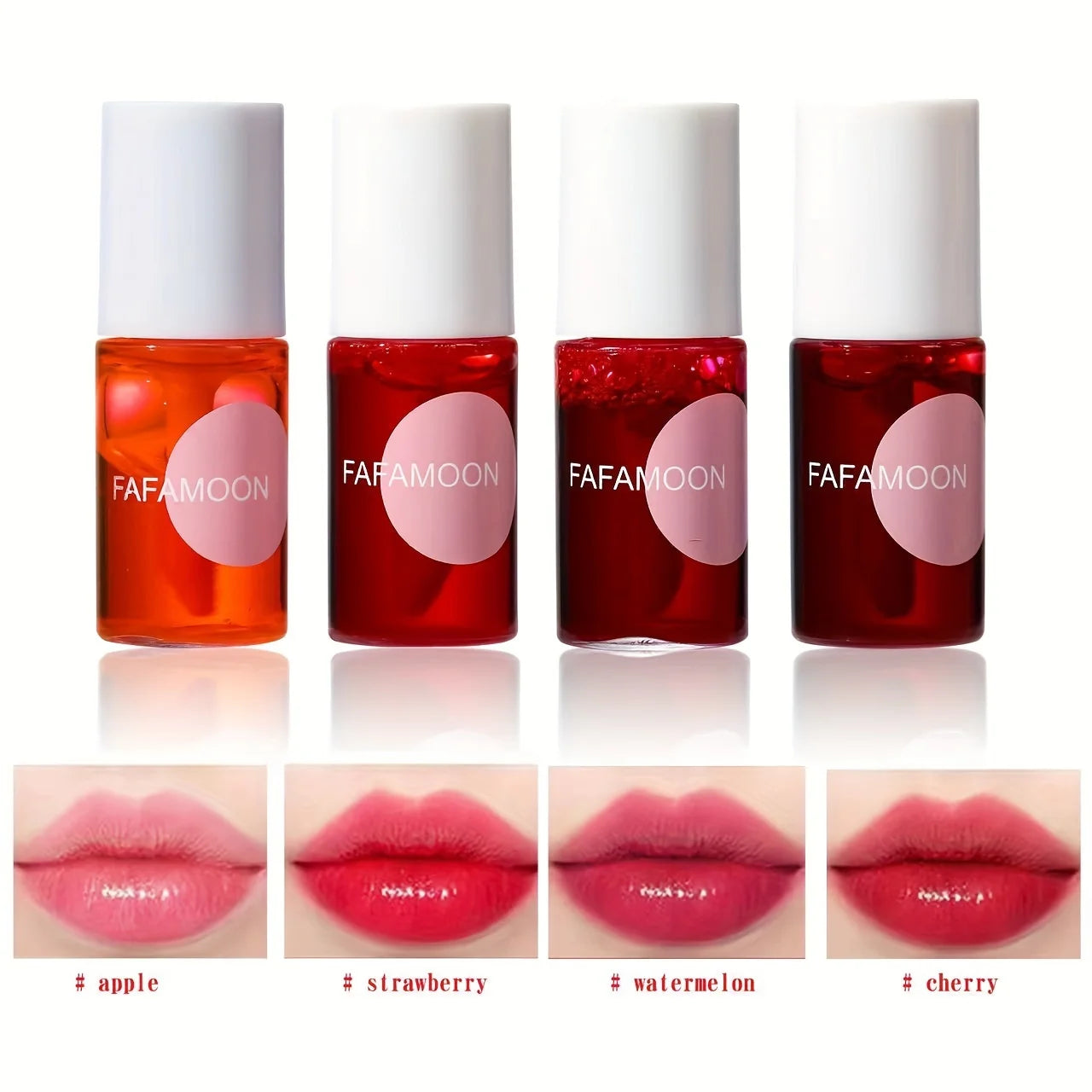 Rouge à lèvres liquide Fruity Jules Tint, teinte brillante à l'eau, hydratant, imperméable, antiadhésif, pigment élevé, couleurs longue durée, 4 couleurs