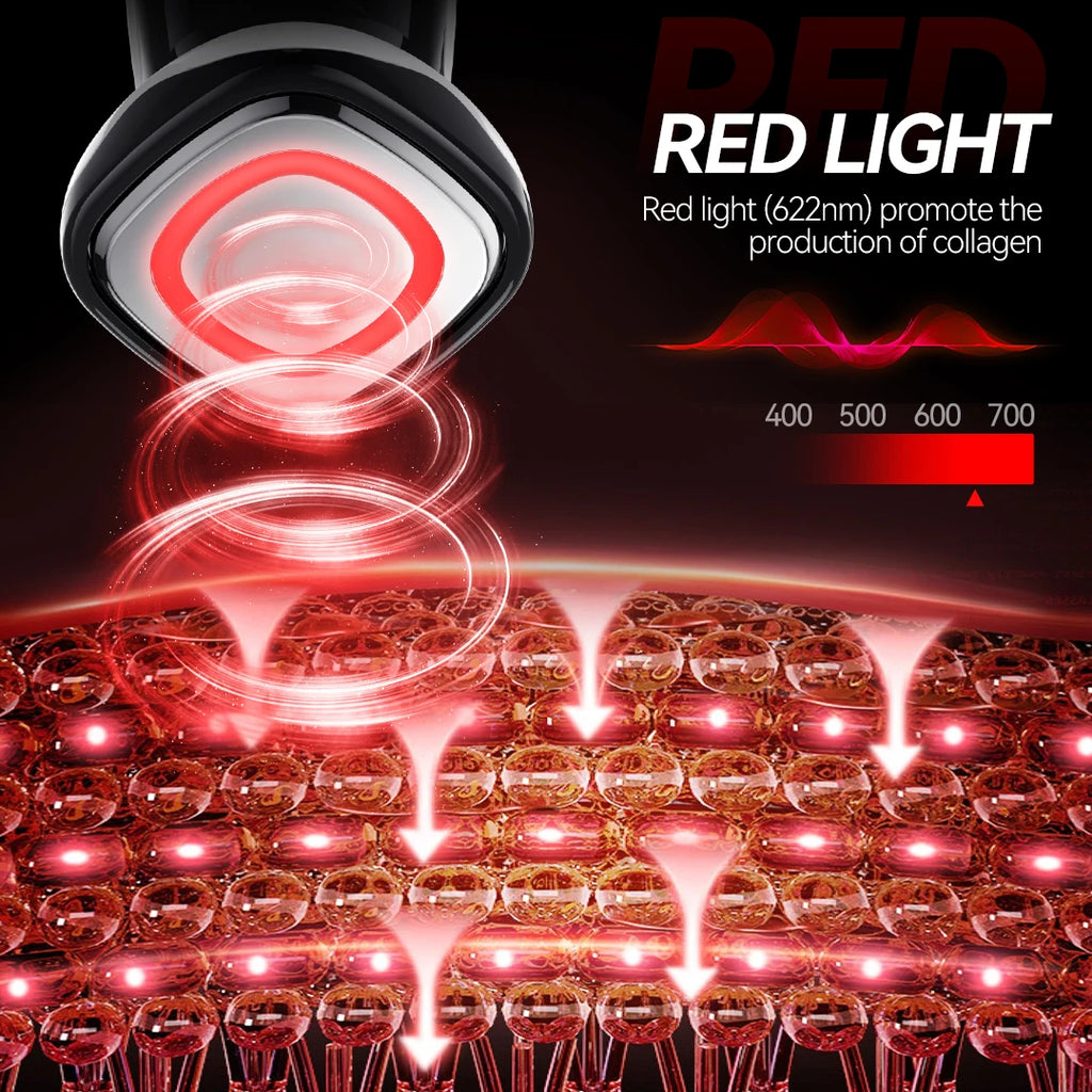 ANLAN EMS masseur Facial Lifting du visage LED Photon nettoyage en profondeur yeux peau rides suppression chaleur Vibration soins de la peau dispositif de beauté