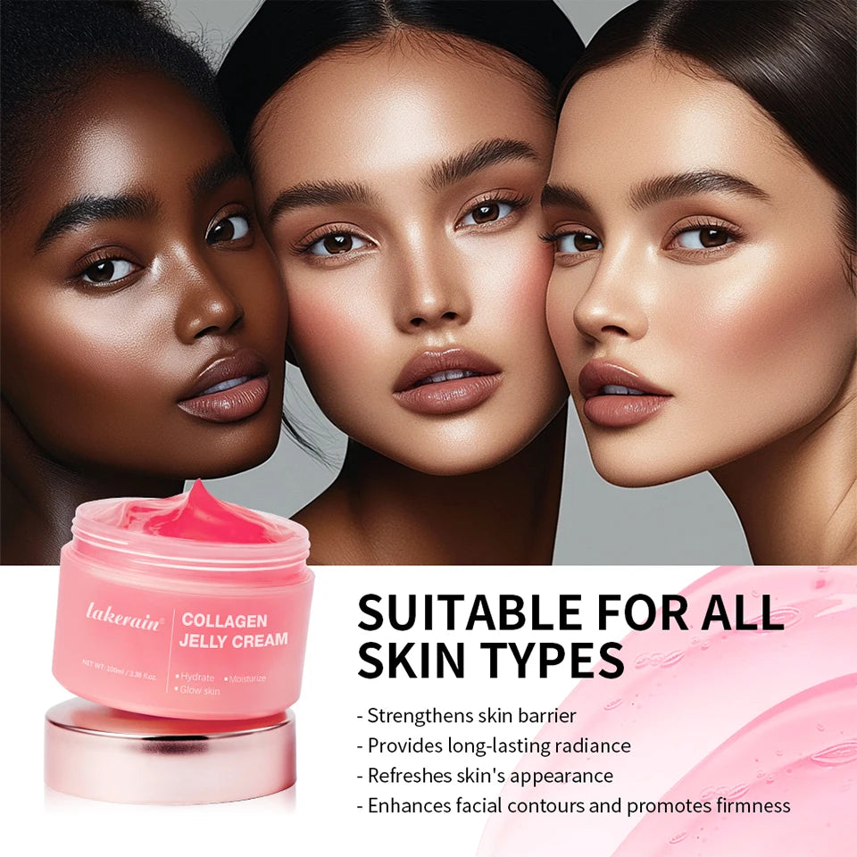 Crème hydratante à la gelée de collagène, Niacinamide, collagène hydrolysé, raffermissant, apaisant, Anti-âge, fermeté, hydratation, soins pour la peau