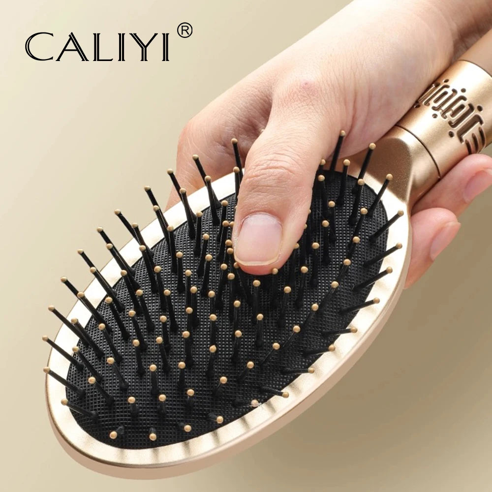 CALIYI cheveux Massage coussin d'air peigne brosse cuir chevelu brosse à cheveux démêlant antistatique Salon SPA coiffure outil de coiffure ovale rond