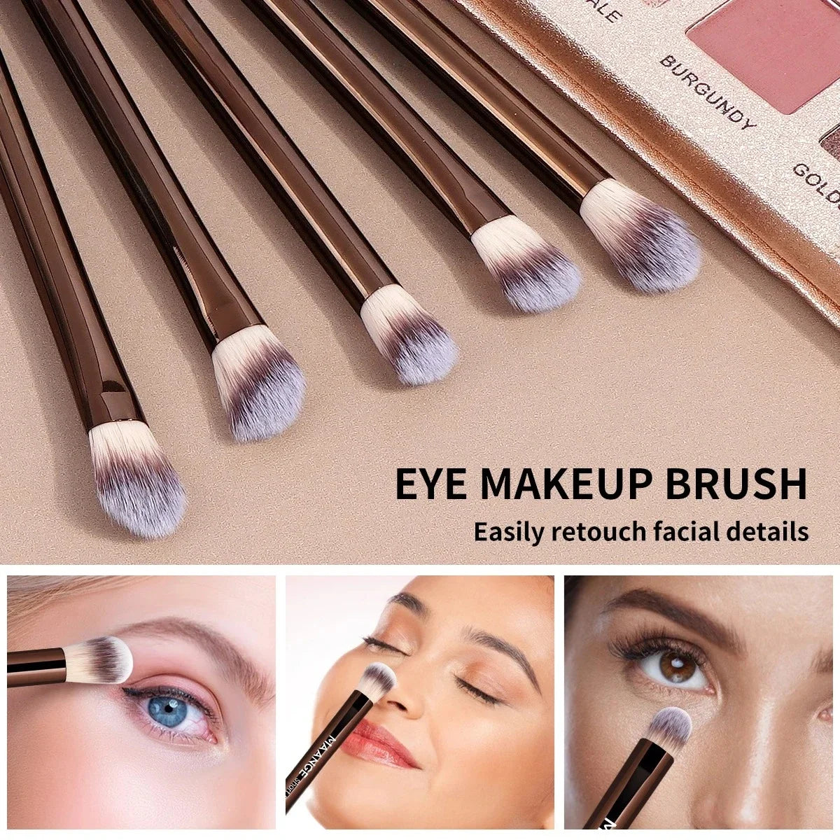 Ensemble de pinceaux de maquillage 12 pièces-pinceaux pour fond de teint, correcteur, fard à paupières et Blush pour le visage